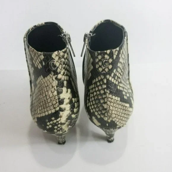 Circus by Sam Edelman Kirby Booties Embossed Pointed-toe Cashmere Snake Print -7 - Picture 3 of 4